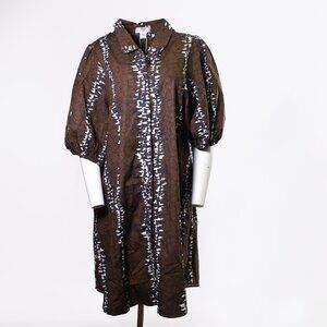 NWT, Refinity City Chic Limited Edition  Boab Print Dress in Brown , Size 18 (M)